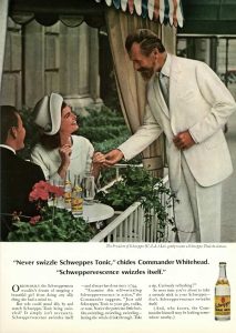 White suited man in the Schweppes Tonic ad.